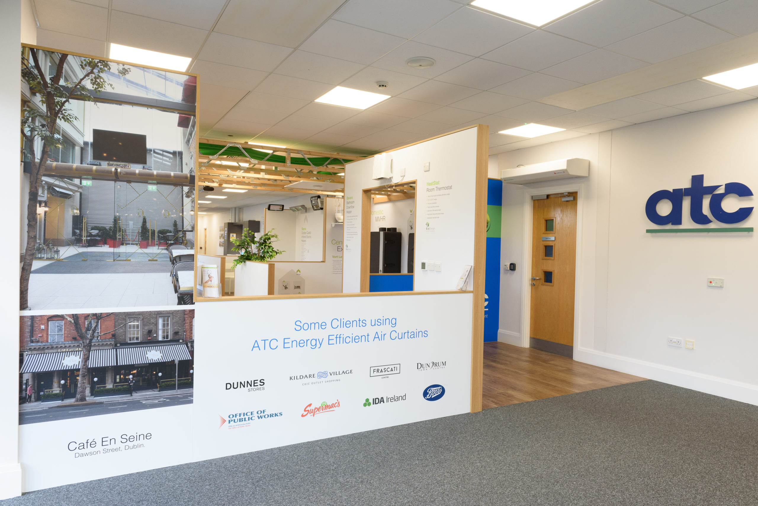 ATC clients presented on wall